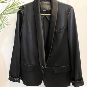 Alexander Wang satin tuxedo bomber size 4